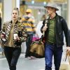Exclusif - Boyd Holbrook et sa petite amie Tatiana Pajkovic à l'aéroport de Vancouver pour prendre l'avion à destination de Los Angeles, le 14 avril 2017