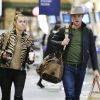 Exclusif - Boyd Holbrook et sa petite amie Tatiana Pajkovic à l'aéroport de Vancouver pour prendre l'avion à destination de Los Angeles, le 14 avril 2017