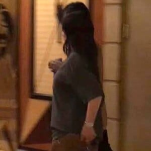 Exclusif - Travis Scott et Kylie Jenner enceinte rentrent à l'hôtel à Las Vegas le 25 septembre 2017