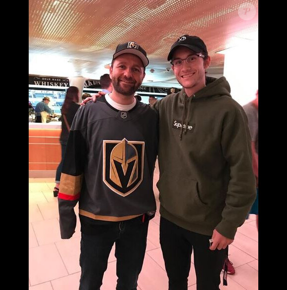 René-Charles a rencontré le joueur de poker Daniel Negreanu, idole de son défunt père René Angélil, à Las Vegas le 26 septembre 2017.