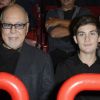 René Angelil et son fils René-Charles - People au concert de Celine Dion au POPB de Paris, le 5 décembre 2013.