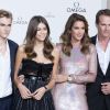 Presley Gerber, Kaia Gerber et leurs parents Cindy Crawford et Rande Gerber - Photocall de la soirée "Her Time" Omega à l'hôtel de Sully à Paris le 29 septembre 2017. © Cyril Moreau/Bestimage