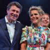 Christian Estrosi, le maire de Nice, et sa femme, Laura Tenoudji durant le traditionnel Lou Festin Nissart autour de Christian Estrosi organisé à Nice par l'association des Amis du Maire sur la Coulée Verte privatisée pour l'événement le 1er septembre 2017.