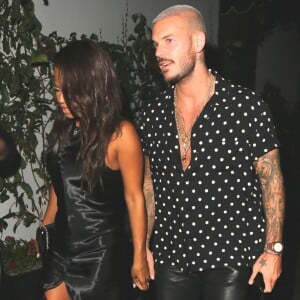 M. Pokora et sa compagne Christina Milian fêtent leurs anniversaires respectifs avec leurs amis au restaurant "Beauty & Essex" à Los Angeles le 26 septembre 2017.