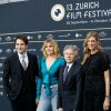 Karl Spoerri, Roman Polanski et sa femme Emmanuelle Seigner, Nadja Schildknecht - Avant-première du film "D'après une histoire vraie" lors du festival du film de Zurich, le 2 octobre 2017.