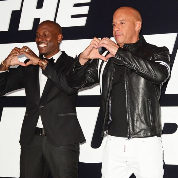 Tyrese Gibson, Vin Diesel à la première du film 'Fate Of The Furious' à New York, le 8 avril 2017