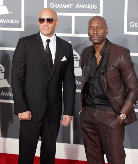 Vin Diesel, Tyrese Gibson - 55e cérémonie des Grammy Awards à Los Angeles le 10 Fevrier 2013.