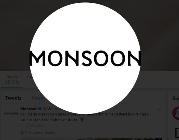 Logo de la chaîne de vêtements Monsoon.