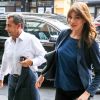 Exclusif - Carla Bruni-Sarkozy et son mari l'ancien Président Nicolas Sarkozy quittent un hôtel de New York le 14 juin 2017.