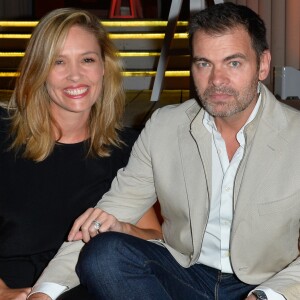 Semi-Exclusif - Clovis Cornillac avec sa femme Lilou Fogli lors de la soirée d'inauguration de la "Suite Michèle Morgan" de l'Hôtel Barrière le Majestic Cannes, le 7 octobre 2017. © Guirec Coadic/Bestimage 