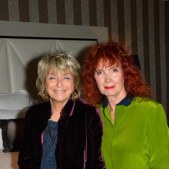 Semi-Exclusif - Danièle Thompson et Sabine Azéma lors de la soirée d'inauguration de la "Suite Michèle Morgan" de l'Hôtel Barrière le Majestic Cannes, le 7 octobre 2017. © Guirec Coadic/Bestimage