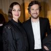 Marion Cotillard enceinte et son compagnon Guillaume Canet - Dîner à l'hôtel Meurice des Révélations César 2017 à Paris le 16 janvier 2017. Ce sont trente-quatre jeunes talents, qui ont été sélectionnés par le Comité Révélations de l'Académie des Arts et Techniques du Cinéma pour incarner la nouvelle garde du cinéma français et qui posent avec leur parrains et marraines, avant la cérémonie des César qui se tiendra le 24 février prochain. © Cyril Moreau/Bestimage