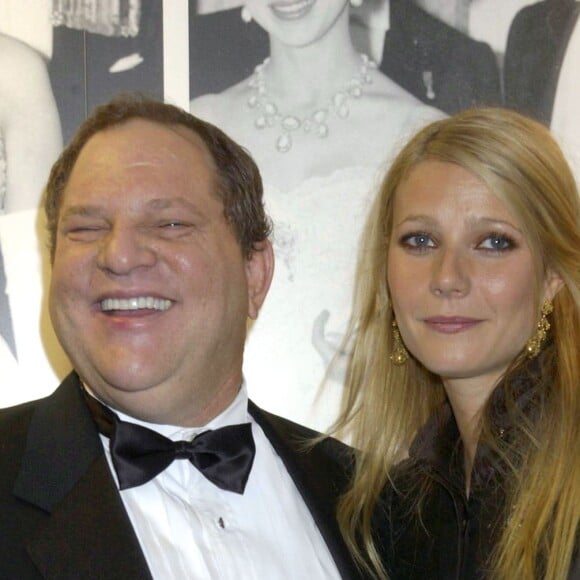 Gwyneth Paltrow et Harvey Weinstein à Londres le 21 octobre 2002.