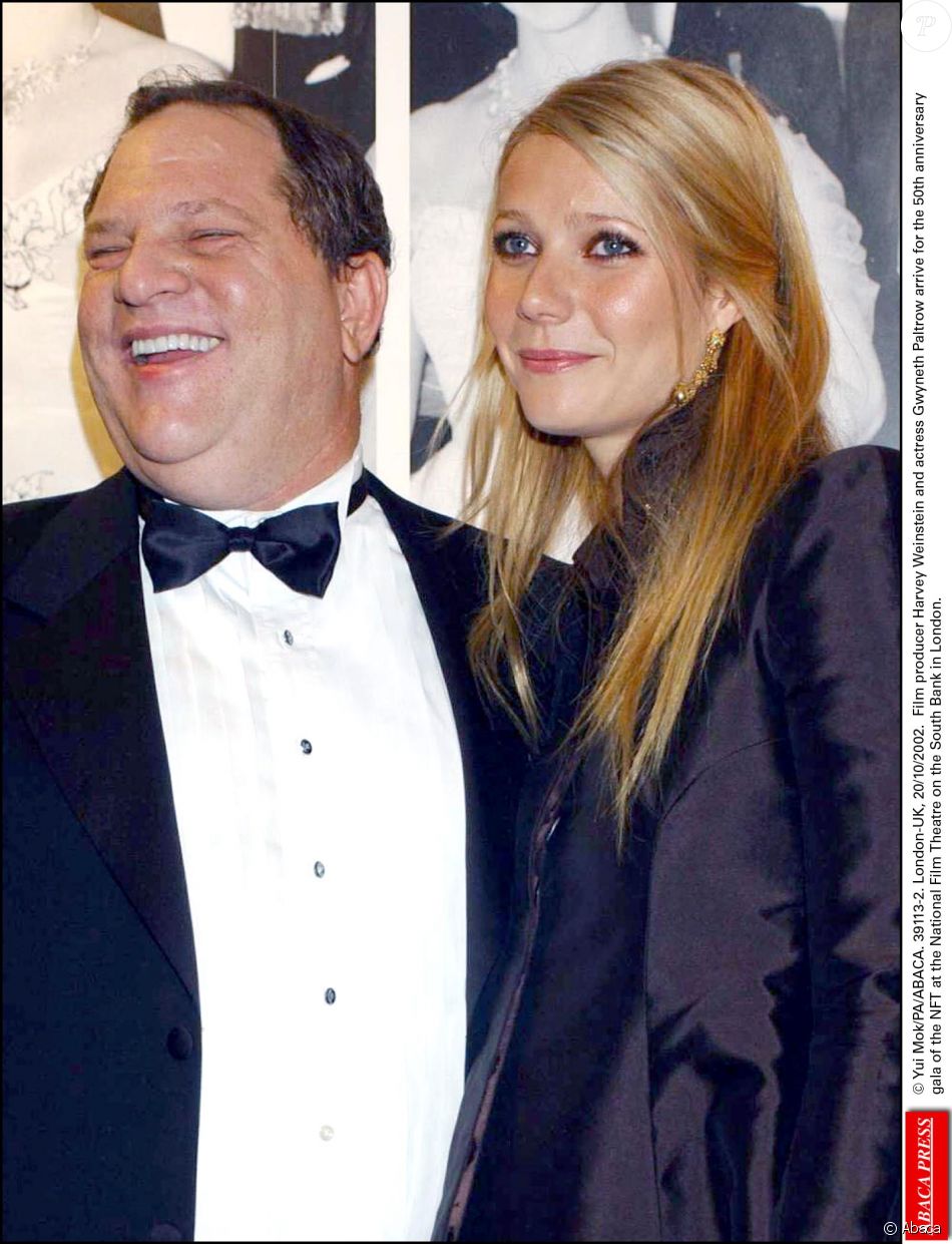 Harvey Weinstein et Paltrow à Londres le 20 octobre 2002