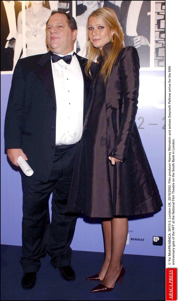 Harvey Weinstein et Gwyneth Paltrow à Londres en 2002.