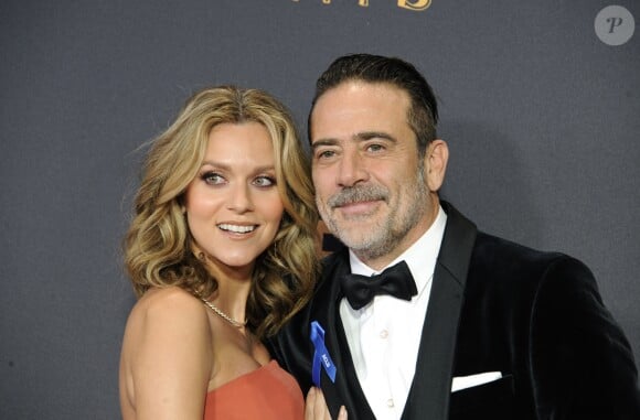 Hilarie Burton et son mari Jeffrey Dean Morgan à la 69ème soirée annuelle des Emmy awards au théâtre Microsoft à Los Angeles, le 17 septembre 2017