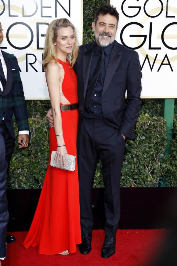Jeffrey Dean Morgan et sa femme Hilarie Burton - La 74ème cérémonie annuelle des Golden Globe Awards à Beverly Hills, le 8 janvier 2017. © Olivier Borde/Bestimage