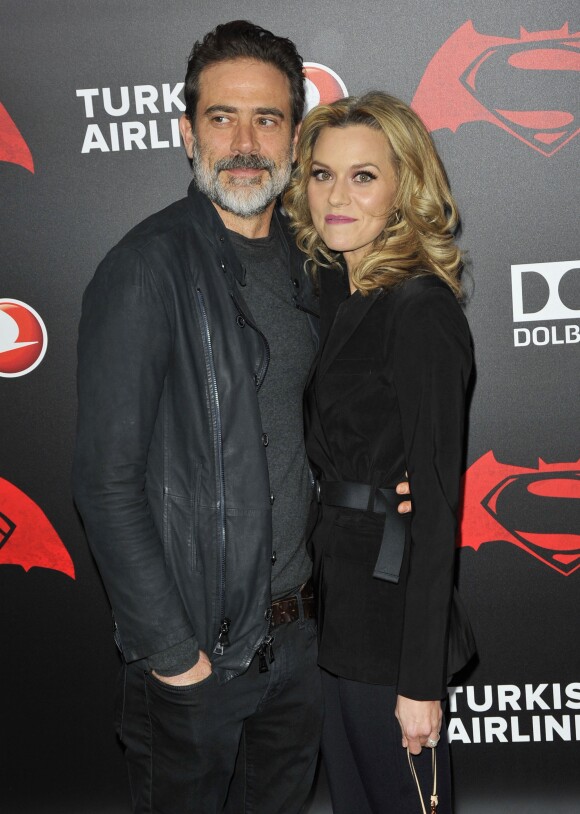 Jeffrey Dean Morgan et sa femme Hilarie Burton à la première de 'Batman V Superman: Dawn Of Justice' au Radio City Music Hall à New York, le 20 mars 2016