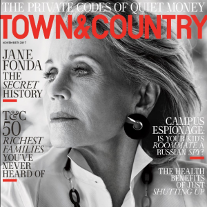 Couverture du magazine Town & Country, édition du mois de novembre 2017.