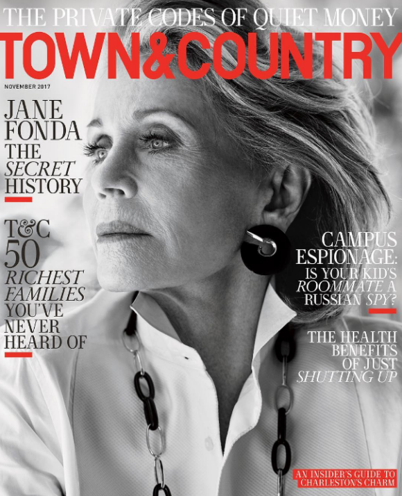 Couverture du magazine Town & Country, édition du mois de novembre 2017.