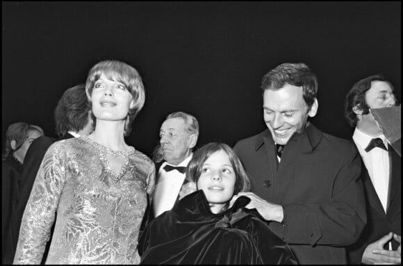 Romy Schneider, Marie Trintignant et son père Jean-Louis Trintignant lors du Festival de Cannes 1971