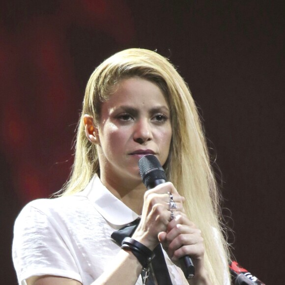 Shakira sur la scène de la Barclaycard Arena lors du Global Citizen Festival à Hambourg, le 6 juillet 2017. © Future-Image via Zuma Press/Bestimage