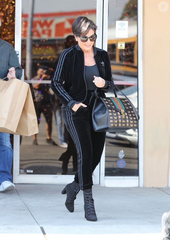 Kris Jenner et ses filles Kourtney et Kim sont allées au magasin Aldik Home à Los Angeles, le 18 octobre 2017.