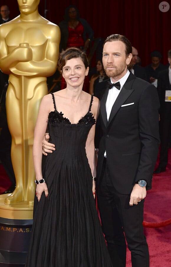 Ewan McGregor et sa femme Eve Mavrakis - 86ème cérémonie des Oscars à Hollywood, le 2 mars 2014.