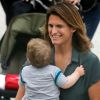 Semi Exclusif - Amélie Mauresmo et son fils Aaron lors de l'inauguration du nouveau chai du Château Les Carmes Haut-Brion dessiné par Philippe Starck et Luc-Arsène Henry à Bordeaux le 24 juin 2016. © Patrick Bernard / Quentin Salinier / Bestimage