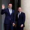 Emmanuel Macron reçoit le premier ministre d'Irlande, Léo Varadkar, au palais de l'Elysée à Paris le 24 octobre 2017. © Stéphane Lemouton/BestImage