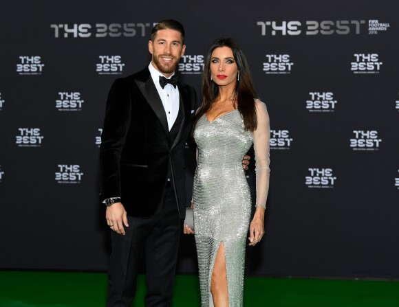 Sergio Ramos et sa compagne Pilar Rubio au photocall des FIFA Football Awards à Zurich le 9 janvier 2017.