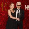 Lily-Rose Depp et Karl Lagerfeld - 2e édition des WWD Honors par Women's Wear Daily à l'hôtel Pierre. New York, le 24 octobre 2017.