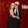 Lily-Rose Depp et Karl Lagerfeld - 2e édition des WWD Honors par Women's Wear Daily à l'hôtel Pierre. New York, le 24 octobre 2017.