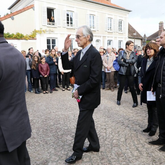 Jacques Jenvrin, le compagnon de Danielle Darrieux - Obsèques de Danielle Darrieux en l'église Saint-Jean Baptiste de Bois-le-Roi (Eure) le 25 octobre 2017.