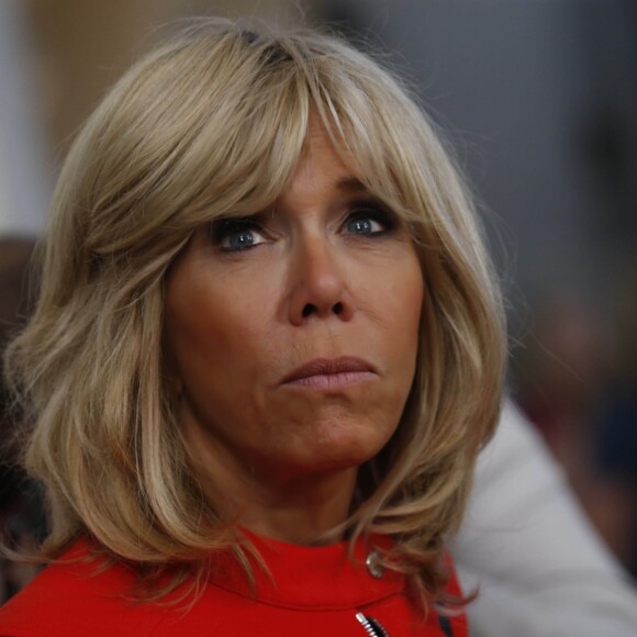 La Première dame Brigitte Macron (Trogneux) visite la ville de Salzbourg, Autriche, le 23 août 2017.