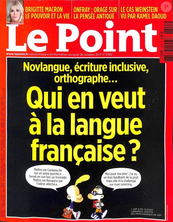 Couverture du magazine "Le Point", numéro 2355 du octobre 2017.