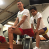Cristiano Ronaldo et son fils Cristiano Ronaldo Jr. en plein entraînement, photo Instagram décembre 2016.