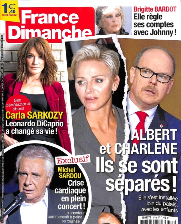 Magazine France Dimanche en kiosques le 27 octobre 2017.