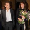Carla Bruni-Sarkozy après son concert "French Touch" avec son mari Nicolas Sarkozy au théâtre Pallas à Athènes, Grèce, le 23 octobre 2017.