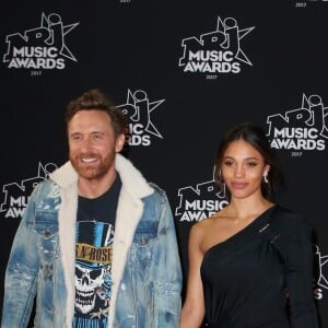 David Guetta et sa compagne Jessica Ledon - 19ème édition des NRJ Music Awards à Cannes le 4 novembre 2017. © Dominique Jacovides/Bestimage