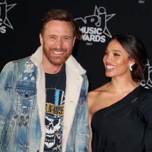 David Guetta et sa compagne Jessica Ledon - 19ème édition des NRJ Music Awards à Cannes le 4 novembre 2017. © Dominique Jacovides/Bestimage