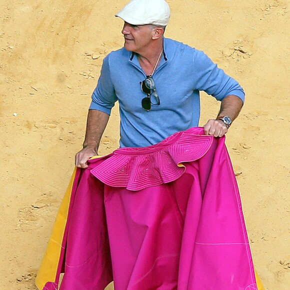 Antonio Banderas sur le tournage de Genius à Malaga le 31 octobre 2017.