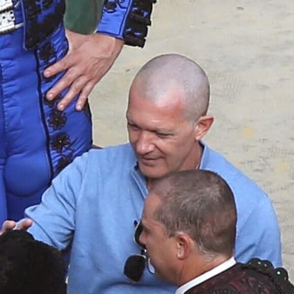Antonio Banderas sur le tournage de son nouveau film Genius à Malaga le 31 octobre 2017. Actor Antonio Banderas arriving for the filming of his new film Genius in Malaga on Tuesday 31 October 2017.31/10/2017 - Malaga