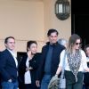 Antonio Banderas et sa compagne Nicole Kimpel - La famille et les amis d'A. Banderas arrivent au funérarium de Malaga suite au décès de sa mère Ana Banderas Galledo, le 4 novembre 2017.