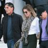 Antonio Banderas et sa compagne Nicole Kimpel - La famille et les amis d'A. Banderas arrivent au funérarium de Malaga suite au décès de sa mère Ana Banderas Galledo, le 4 novembre 2017