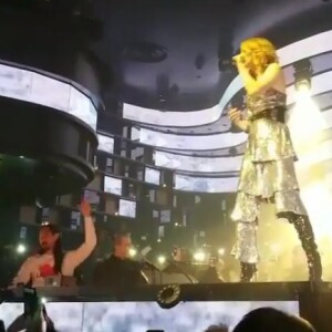 Céline Dion et le DJ Steve Aoki à la boite de nuit Omnia, à Las Vegas, le 7 novembre 2017