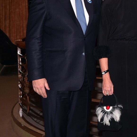 Le prince Albert II de Monaco, la princesse Caroline de Hanovre, Camille Gottlieb, la princesse Stéphanie de Monaco le 11 novembre 2017 en principaité lors de la soirée hommage à la princesse Grace de Monaco avec la projection d'un de ses films, "The Country Girl" (Une fille de la province), sorti en 1954 et pour lequel Grace Kelly reçu l'Oscar de la meilleure actrice au théâtre Princesse Grace à Monaco le 11 novembre 2017. © Bruno Bebert / Bestimage