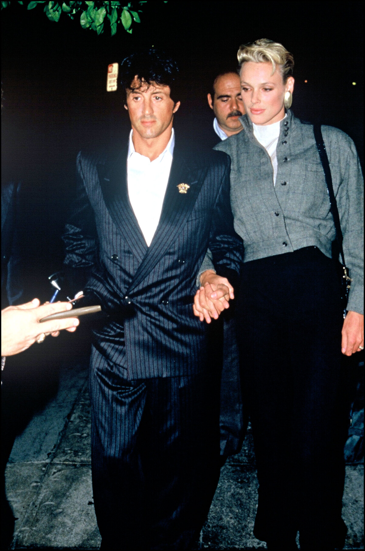 Photo Sylvester Stallone et Brigitte Nielsen en 1987 à Hollywood
