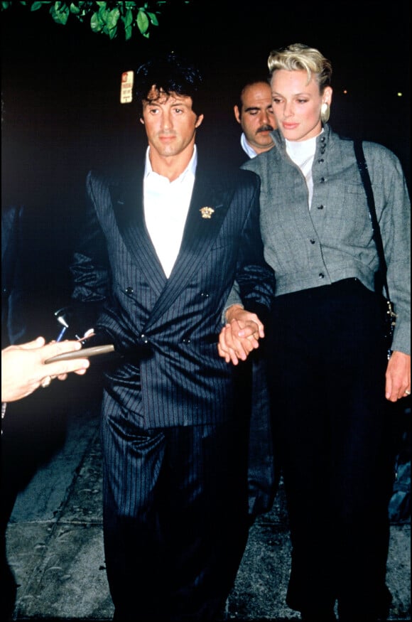 Sylvester Stallone et Brigitte Nielsen en 1987 à Hollywood