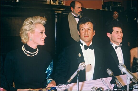 Sylvester Stallone et Brigitte Nielsen à Harvard en 1986